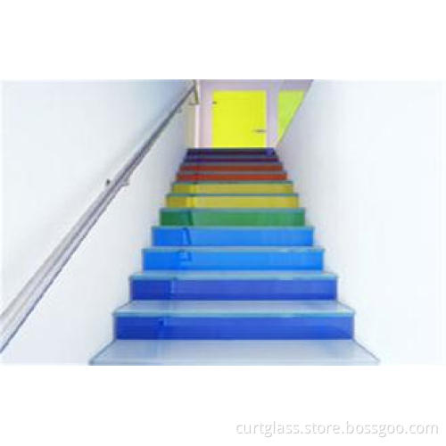 PVB Laminated Decorative Glass Panels Stained 19mm 20mm For